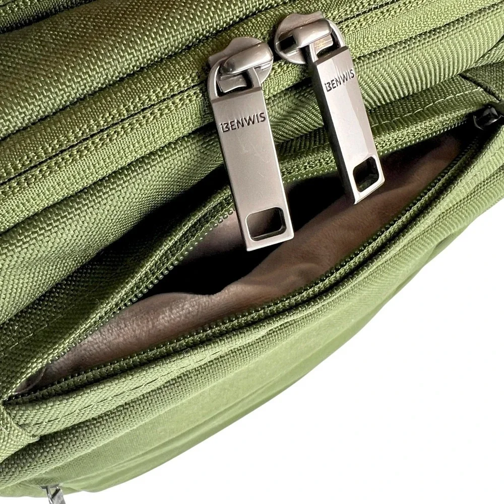 BENWIS Laptop Backpack - Multiple Compartments - Army Green New $81 MSRP